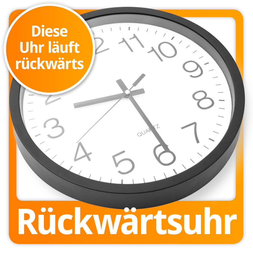 Rückwärts laufende Wanduhr für 9,95€ inkl. Versand GadgetDealz.de