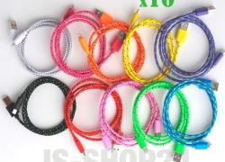 10x Lade-/Datenkabel kompatibel mit iPhone5/6/7 Nylon Kordel für 11,90€ inkl. Versand