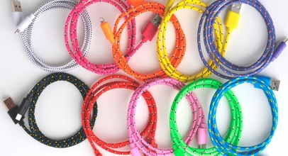 10x Lade-/Datenkabel kompatibel mit iPhone5/6/7 Nylon Kordel für 11,90€ inkl. Versand