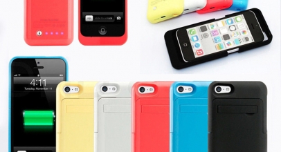 1 x 2200mAh Portables externes Backup iPhone5/5S/5C Case-Power Akku mit Standhalter für 8,06 Euro inklusive Versand
