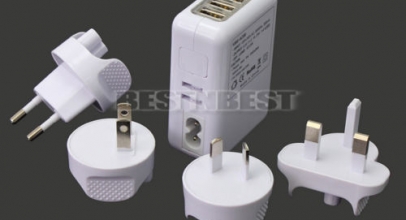 Adapter mit 4 USB-Ports und 4 Stecker für Smartphones/Tablets/etc. für 8,24€ inkl. Versand