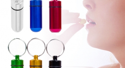 Wasserdichter Aluminium Schlüsselanhänger/Pillen-Kapsel für 1,00€ inkl. Versand