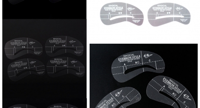 4er-Set Augenbrauenkorrektur Schablonen für 1,58€ inkl.  Versand