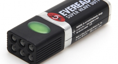 Tragbare 9V Mini LED-Taschenlampe mit 6 weiße LEDs und 9V Batterie für 4,15€ inkl. Versand