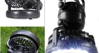 2-in-1 Wetterresistente 18-LED Camping Zeltlampe mit Ventilator für 12,14€ inkl. Versand