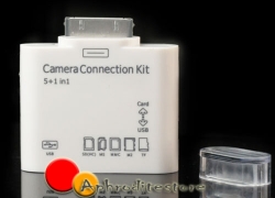 1 x iPad1/2 Camera 5-in-1 Connection Kit SD TF MS M2 MMC für 2,43 Euro inklusive Versand