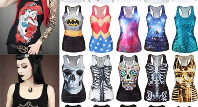 Stylische Damen Tank Tops mit 3D Optik für je 3,38€ inkl. Versand