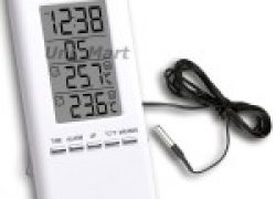 Digitales Innen-/Außenthermometer mit 1 Sensor und Uhr-/Alarmfunktion für 4,95€ inkl. Versand