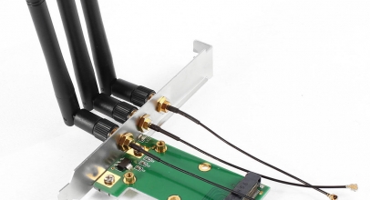 1 x PCI-E-Wireless-Adapter mit 3 Antennen WiFi für 8,32 Euro inklusive Versand