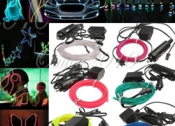 1m/2m/3m/5m Neon EL-Kabel/ Wire + 12V Zigarettenanzünderadapter ab 4,48 Euro inklusive Versand