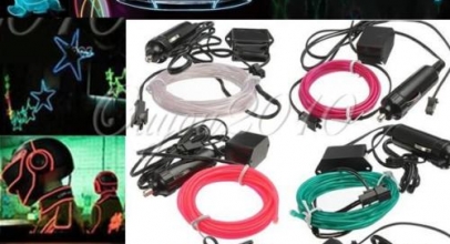 1m/2m/3m/5m Neon EL-Kabel/ Wire + 12V Zigarettenanzünderadapter ab 4,48 Euro inklusive Versand