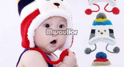 1 x Lustige Baby/Kleinkinder Eisbär Strickmütze für 3,82 Euro inklusive Versand