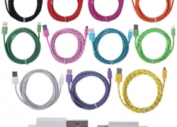 1 x 1m/2m/3m geflochtenes USB Datenkabel/Sync-Ladekabel für Micro USB-Geräte ab 1,00 Euro inklusive Versand