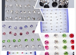 24 Paar Girlies Modeschmuck-Ohrstecker ab 1,02€ inkl. Versand