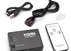 1 x 3 Port HDMI Switch + Fernbedienung für 6,50 Euro inklusive Versand