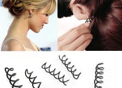 10 x Schwarze Haarspirale für Hochsteckfrisuren für 1,00 Euro inklusive Versand