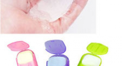 20 Streifen Travel Handseife mit Behälter für 1,10€ inkl. Versand