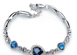 Blaues Strass Herz-Armband für 1,21€ inkl. Versand