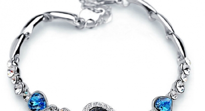 Blaues Strass Herz-Armband für 1,21€ inkl. Versand