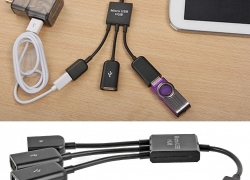 Dual Micro-USB Host OTG Hub Kabel für Smartphones und Tablets für 1,98€ inkl. Versand