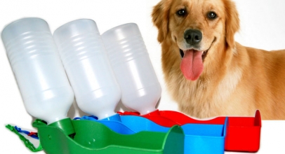 Wasserflasche mit Trinknapf für Haustiere ab 1,39€ inkl. Versand