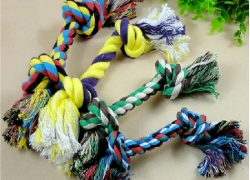Hundespielzeug – geflochtenes Knoten Baumwoll-Seil für 1,00€ inkl. Versand
