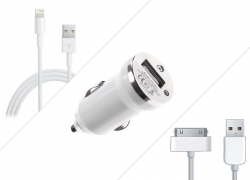 1 x KFZ Ladekabel-Set für iPhone3/3S/4/4S/5/5C/5S/6/6S/6 + 6S Plus für 3,99 inklusive Versand