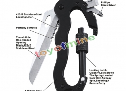 Multifunktion Karabiner Outdoor Tool für 3,79€ inkl. Versand