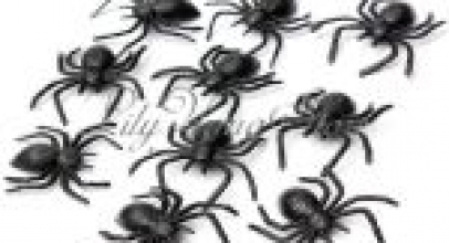 10 x Dekoration/Halloween Plastik Spinnen für 1,00 Euro inklusive Versand