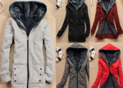 Lange Hoodie Damen Kapuzen Sweatjacke ab 11,98€ inkl. Versand