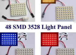 Blaues LED Panel + T10 BA9s Sockel + Soffitte Modul für 1,60€ inkl. Versand