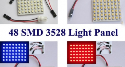 Blaues LED Panel + T10 BA9s Sockel + Soffitte Modul für 1,60€ inkl. Versand