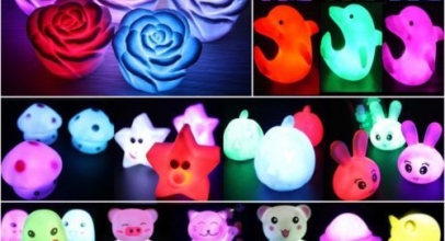 LED Nachtlicht – Pilz Stern Ferkel etc. Touch Lampe für 1,19€ inkl. Versand
