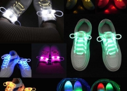 1 Paar farbwechselnde 3Modi LED-Schnürsenkel ab 1,16€ inkl. Versand