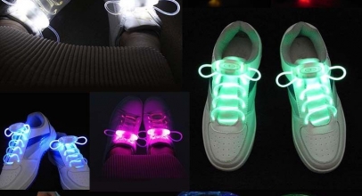 1 Paar farbwechselnde 3Modi LED-Schnürsenkel ab 1,16€ inkl. Versand