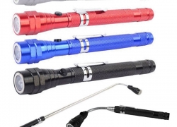 360° Flexible Taschenlampe mit Teleskopauszug und magnetischem Leuchtenkopf für 3,99€ inkl. Versand