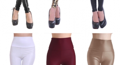 1 x Sexy Wet Look Stretch PU-Leder Leggings für 6,99 Euro inklusive Versand
