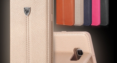 Luxus Echt-Leder Flip Case Hülle mit Standfunktion ab 5,58€ inkl. Versand