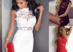 Sexy Damen Spitzen Minikleid Partykleid für 8,45€ inkl. Versand