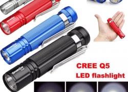 Wasserdichte CREE Q5 LED 1200LM  7W Mini Taschenlampe für 1,49€ inkl. Versand