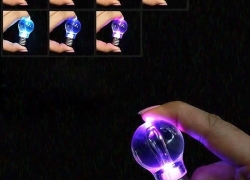 Farbwechselnde Mini LED Schlüsselanhänger-Lampe “Glühbirne” für 1,00€ inkl. Versand