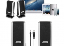 1 Paar USB 2.0 Multimedia Mini Boxen/Lautsprecher für PC/Laptop/Notebook für 6,96€ inkl. Versand