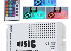 Musik LED Controller RGB 12V-24V mit Funkfernbedienung für 10,46€ inkl. Versand