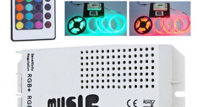Musik LED Controller RGB 12V-24V mit Funkfernbedienung für 10,46€ inkl. Versand