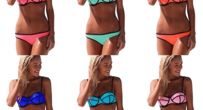 1 x Neopren Push up Triangle Bikini für 6,68 Euro inklusive  Versand