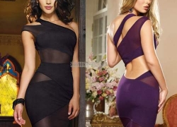 1 x Sexy One-shoulder Damen Minikleid + G-String für 4,68 Euro inklusive Versand