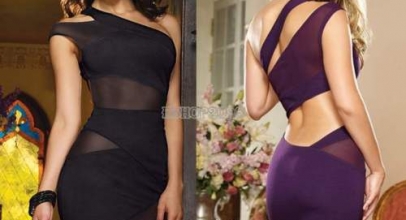 1 x Sexy One-shoulder Damen Minikleid + G-String für 4,68 Euro inklusive Versand