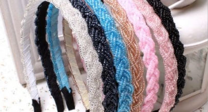 1 x Geflochtener Perlen Zopf-Haarreif für 1,00 Euro inklusive Versand