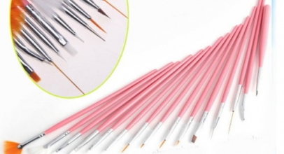 15-tlg. Gel Pinselset/Nailartpinsel für 1,86€ inkl. Versand