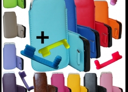 1 x iPhone5 Slim Pull-Tab PU-Leder Etui + 1 x Doppelstaubschutz für 2,99 Euro inklusive Versand